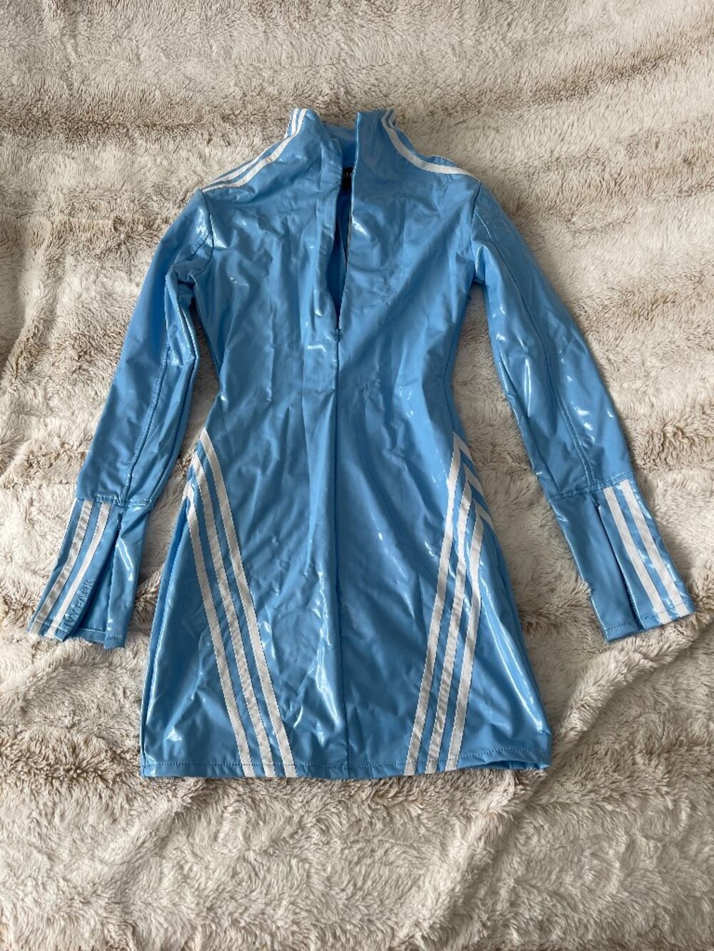 adidas x IVY PARK Light Blue Latex Dress XS